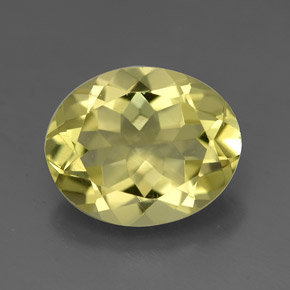 3.16 ct Yellow Quartz Gemstone, Quartz Gem in Oval Facet Shape for Sale.