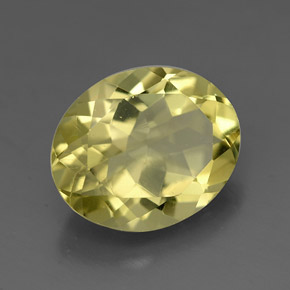 3.16 ct Yellow Quartz Stone, Natural Quartz in Oval Facet Shape for Sale