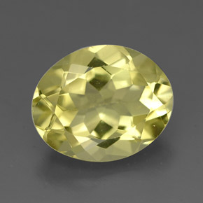 3.20 ct Yellow Quartz Gemstone, Quartz Gem in Oval Facet Shape for Sale.