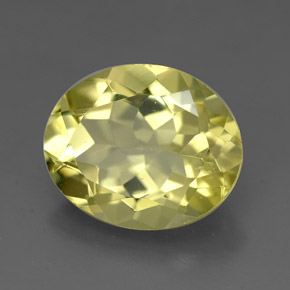 3.20 ct Yellow Quartz Stone, Natural Quartz in Oval Facet Shape for Sale