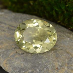 3.14 ct Yellow Quartz Stone, Natural Quartz in Oval Facet Shape for Sale