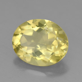 3.16 ct Yellow Quartz Stone, Natural Quartz in Oval Facet Shape for Sale