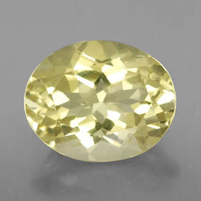 3.28 ct Yellow Quartz Gemstone, Quartz Gem in Oval Facet Shape for Sale.