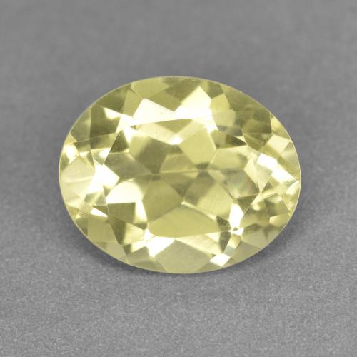 3.49 ct Yellow Quartz Gemstone, Quartz Gem in Oval Facet Shape for Sale.