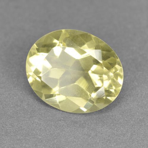 3.49 ct Yellow Quartz Stone, Natural Quartz in Oval Facet Shape for Sale