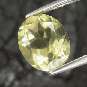 3.86 ct Yellow Quartz Stone, Natural Quartz in Oval Facet Shape for Sale