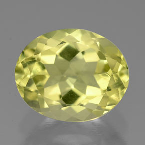 3.44 ct Yellow Quartz Gemstone, Quartz Gem in Oval Facet Shape for Sale.