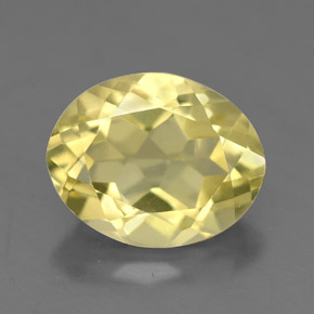 3.02 ct Yellow Quartz Gemstone, Quartz Gem in Oval Facet Shape for Sale.