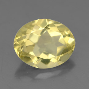 3.02 ct Yellow Quartz Stone, Natural Quartz in Oval Facet Shape for Sale