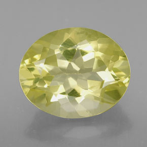 3.19 ct Yellow Quartz Gemstone, Quartz Gem in Oval Facet Shape for Sale.