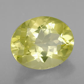 3.19 ct Yellow Quartz Stone, Natural Quartz in Oval Facet Shape for Sale