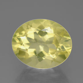 3.12 ct Yellow Quartz Gemstone, Quartz Gem in Oval Facet Shape for Sale.