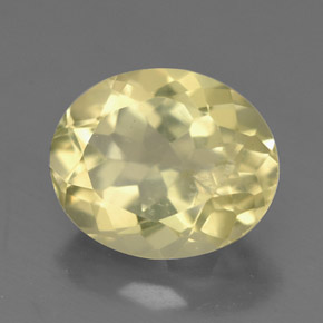 3.49 ct Yellow Quartz Stone, Natural Quartz in Oval Facet Shape for Sale