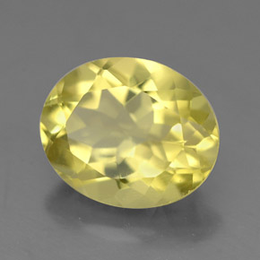 3.30 ct Yellow Quartz Stone, Natural Quartz in Oval Facet Shape for Sale