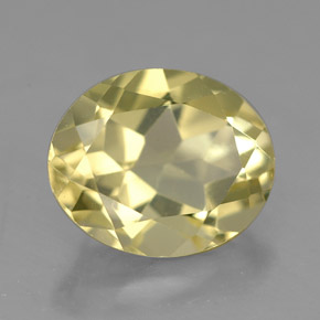 3.28 ct Yellow Quartz Stone, Natural Quartz in Oval Facet Shape for Sale