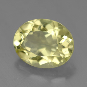 3.70 ct Yellow Quartz Stone, Natural Quartz in Oval Facet Shape for Sale