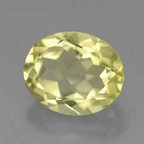 3.68 ct Yellow Quartz Stone, Natural Quartz in Oval Facet Shape for Sale