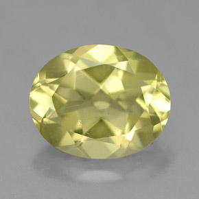 3.36 ct Yellow Quartz Gemstone, Quartz Gem in Oval Facet Shape for Sale.