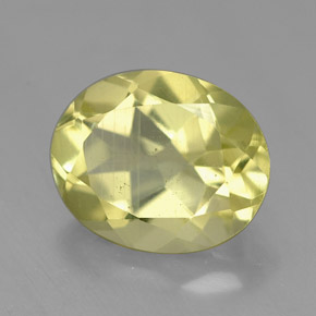 3.36 ct Yellow Quartz Stone, Natural Quartz in Oval Facet Shape for Sale
