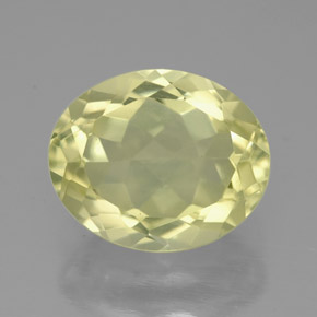 3.32 ct Yellow Quartz Gemstone, Quartz Gem in Oval Facet Shape for Sale.