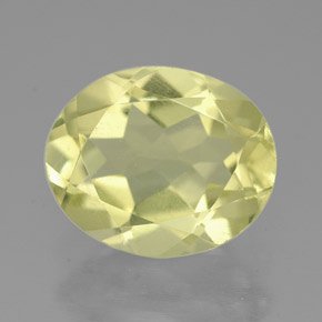 3.11 ct Yellow Quartz Gemstone, Quartz Gem in Oval Facet Shape for Sale.