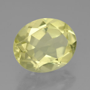 3.11 ct Yellow Quartz Stone, Natural Quartz in Oval Facet Shape for Sale