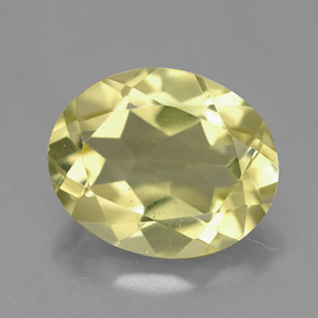 3.33 ct Yellow Quartz Gemstone, Quartz Gem in Oval Facet Shape for Sale.
