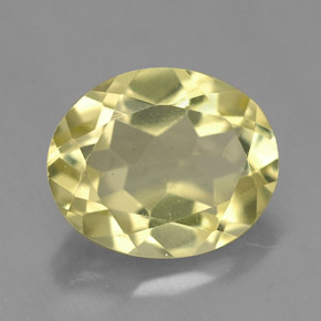 3.33 ct Yellow Quartz Stone, Natural Quartz in Oval Facet Shape for Sale