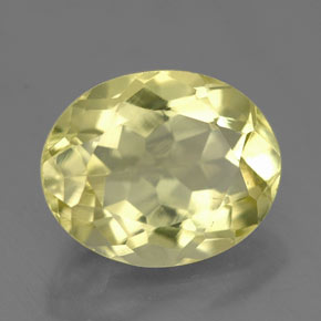 3.51 ct Yellow Quartz Stone, Natural Quartz in Oval Facet Shape for Sale