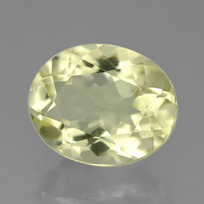 3.66 ct Yellow Quartz Gemstone, Quartz Gem in Oval Facet Shape for Sale.