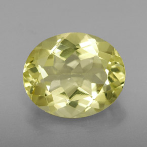 3.17 ct Yellow Quartz Gemstone, Quartz Gem in Oval Facet Shape for Sale.