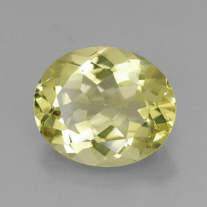 3.17 ct Yellow Quartz Stone, Natural Quartz in Oval Facet Shape for Sale