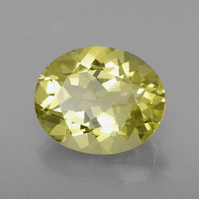 3.05 ct Yellow Quartz Stone, Natural Quartz in Oval Facet Shape for Sale