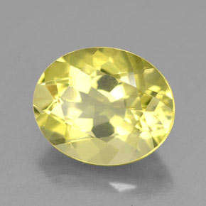 3.20 ct Yellow Quartz Stone, Natural Quartz in Oval Facet Shape for Sale