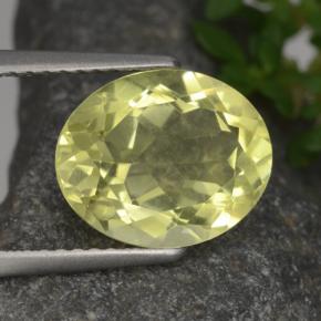 3.21 ct Yellow Quartz Stone, Natural Quartz in Oval Facet Shape for Sale