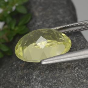 Quartz Gemstone in 11 x 9 mm (calibrated) Size for Sale, Quartz Stone in Lemon Yellow Color