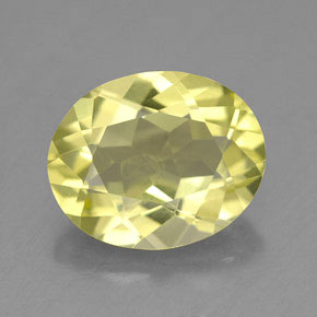 3.09 ct Yellow Quartz Gemstone, Quartz Gem in Oval Facet Shape for Sale.