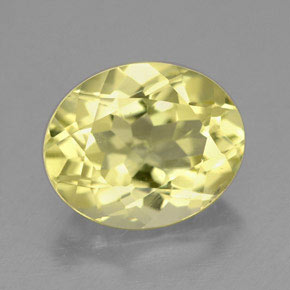 3.41 ct Yellow Quartz Gemstone, Quartz Gem in Oval Facet Shape for Sale.