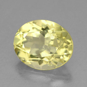 3.41 ct Yellow Quartz Stone, Natural Quartz in Oval Facet Shape for Sale