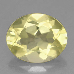 3.03 ct Yellow Quartz Gemstone, Quartz Gem in Oval Facet Shape for Sale.