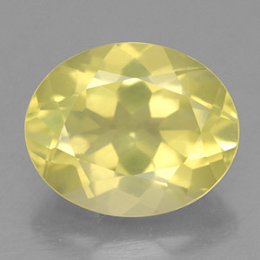 3.20 ct Yellow Quartz Gemstone, Quartz Gem in Oval Facet Shape for Sale.