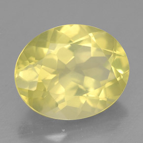 3.20 ct Yellow Quartz Stone, Natural Quartz in Oval Facet Shape for Sale