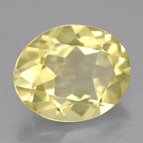 3.13 ct Yellow Quartz Gemstone, Quartz Gem in Oval Facet Shape for Sale.