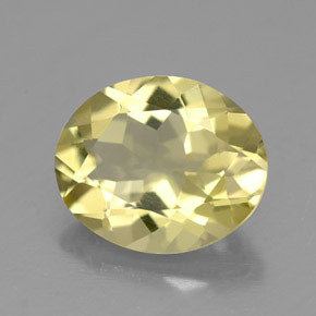 2.89 ct Yellow Quartz Stone, Natural Quartz in Oval Facet Shape for Sale