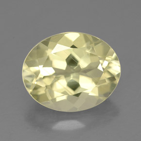 3.24 ct Yellow Quartz Gemstone, Quartz Gem in Oval Facet Shape for Sale.