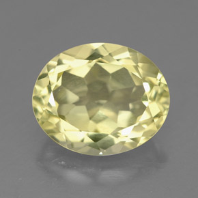 3.32 ct Yellow Quartz Gemstone, Quartz Gem in Oval Facet Shape for Sale.