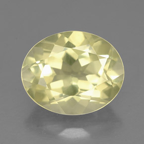 3.33 ct Yellow Quartz Gemstone, Quartz Gem in Oval Facet Shape for Sale.
