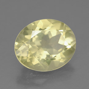 3.33 ct Yellow Quartz Stone, Natural Quartz in Oval Facet Shape for Sale