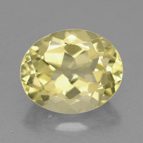 3.51 ct Yellow Quartz Gemstone, Quartz Gem in Oval Facet Shape for Sale.