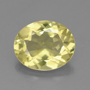 2.88 ct Yellow Quartz Gemstone, Quartz Gem in Oval Facet Shape for Sale.